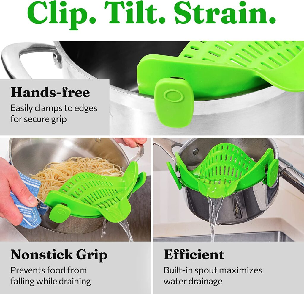 Kitchen Gizmo Snap N’ Strain Pot Strainer 2